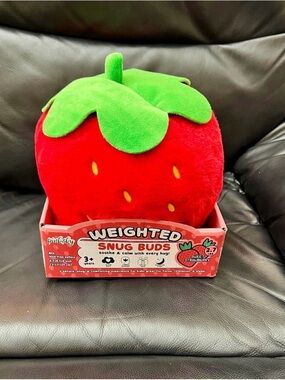 Weighted Snug Buds Sweet Strawberry - Weighted Strawberry Plush